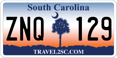 SC license plate ZNQ129