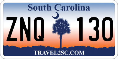 SC license plate ZNQ130