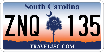 SC license plate ZNQ135