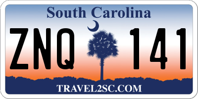 SC license plate ZNQ141