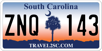 SC license plate ZNQ143