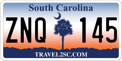 SC license plate ZNQ145