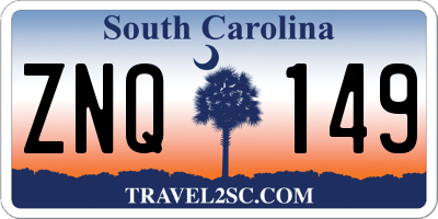 SC license plate ZNQ149