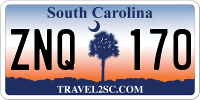 SC license plate ZNQ170
