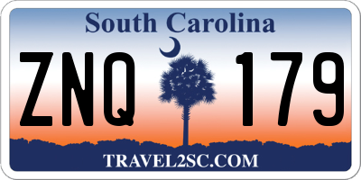 SC license plate ZNQ179