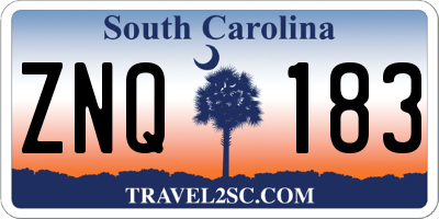 SC license plate ZNQ183
