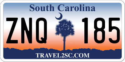 SC license plate ZNQ185