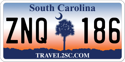 SC license plate ZNQ186