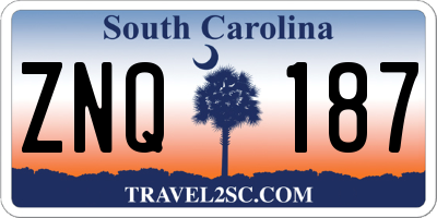 SC license plate ZNQ187