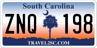 SC license plate ZNQ198