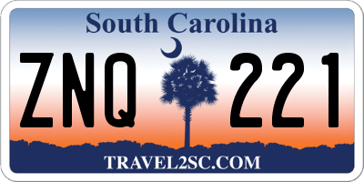 SC license plate ZNQ221