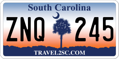 SC license plate ZNQ245