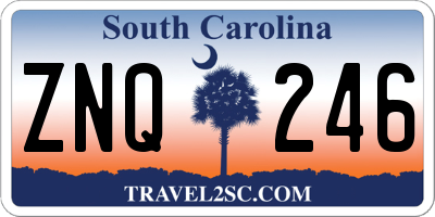 SC license plate ZNQ246