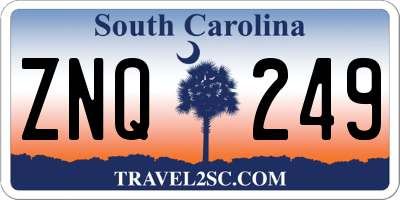 SC license plate ZNQ249