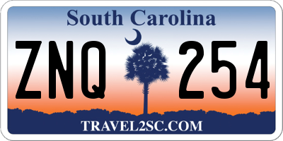 SC license plate ZNQ254
