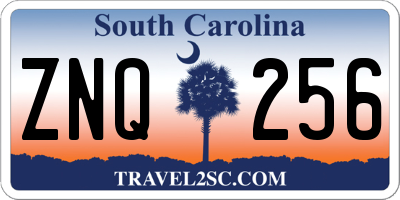 SC license plate ZNQ256