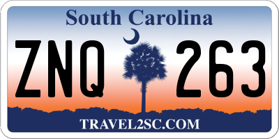 SC license plate ZNQ263