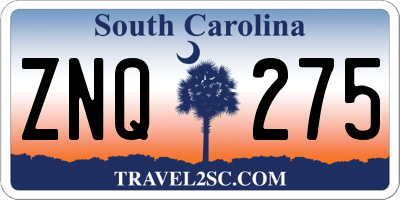 SC license plate ZNQ275