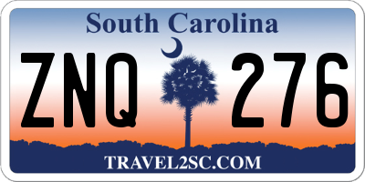 SC license plate ZNQ276