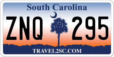 SC license plate ZNQ295