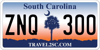 SC license plate ZNQ300