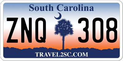 SC license plate ZNQ308