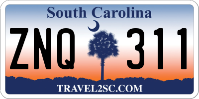 SC license plate ZNQ311