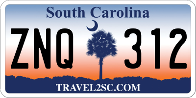 SC license plate ZNQ312