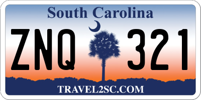 SC license plate ZNQ321