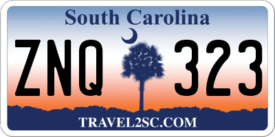 SC license plate ZNQ323