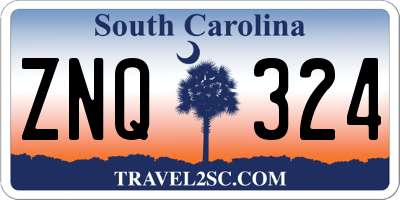 SC license plate ZNQ324