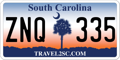 SC license plate ZNQ335