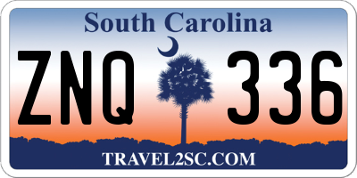 SC license plate ZNQ336