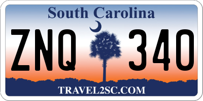 SC license plate ZNQ340