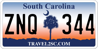SC license plate ZNQ344