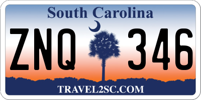 SC license plate ZNQ346