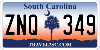 SC license plate ZNQ349
