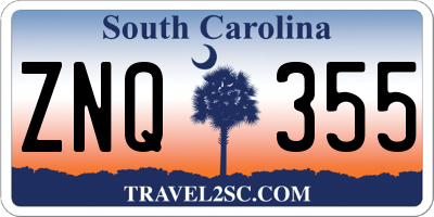 SC license plate ZNQ355