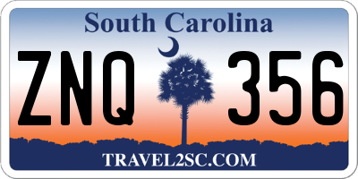 SC license plate ZNQ356