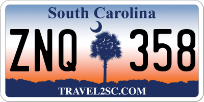 SC license plate ZNQ358