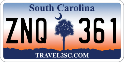 SC license plate ZNQ361