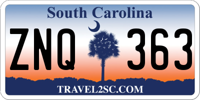 SC license plate ZNQ363