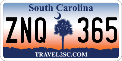 SC license plate ZNQ365