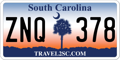 SC license plate ZNQ378