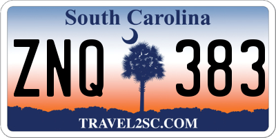 SC license plate ZNQ383