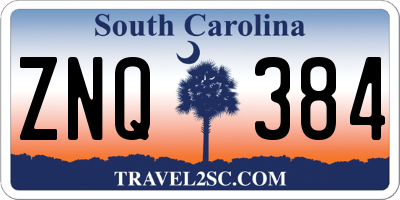 SC license plate ZNQ384