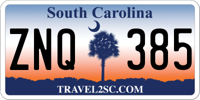 SC license plate ZNQ385