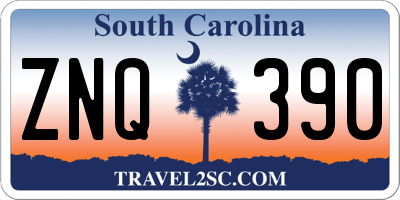 SC license plate ZNQ390