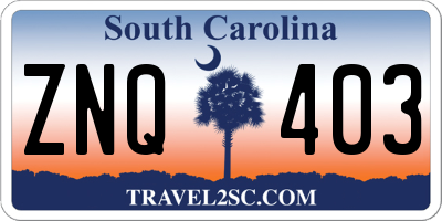 SC license plate ZNQ403