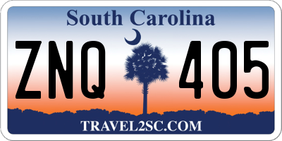 SC license plate ZNQ405